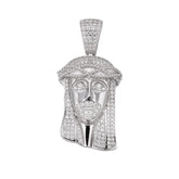 Jesus 3D Enamel Moissanite Pendant - 925 Sterling Silver